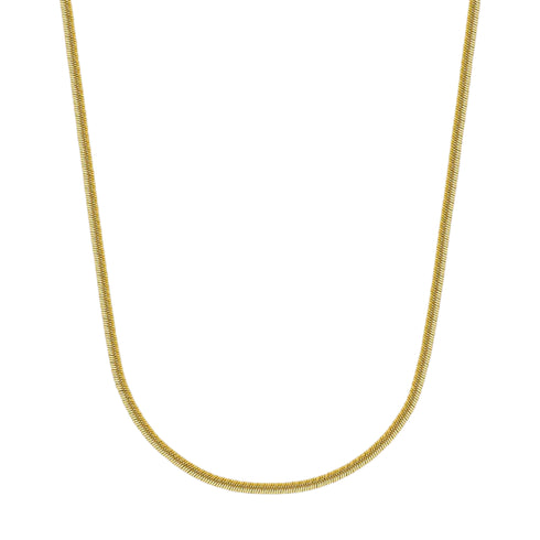 Flat Snake Chain (Gold) - 2mm
