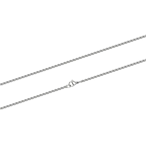 Round Box Chain (Silver) - 3mm