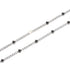 Black Clover Tennis Chain (Silver) - 4mm