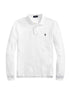 RALPH LAUREN Slim Fit Mesh Long-Sleeve Polo White