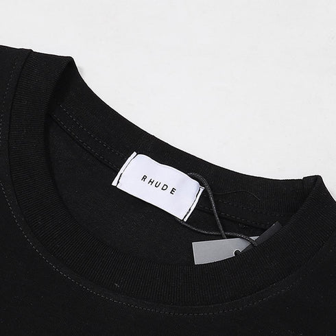 Rhude T-shirts Pandora Eagle Print Cotton Short Sleeve Men and Women