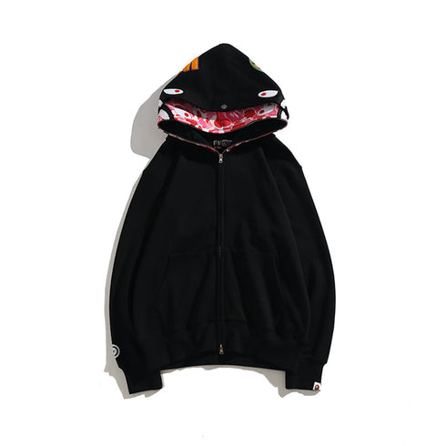Bathing Ape Hoodie Camouflage Cardigan Men's and Women's Sweater Hoodie Coat