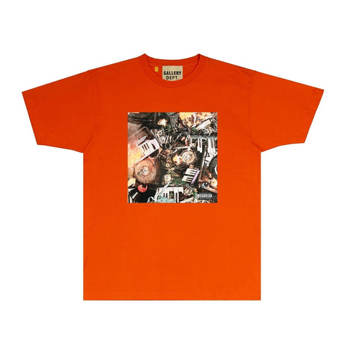 Gallery Dept T Shirt Retro Printed Loose Short-Sleeved Shirt