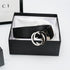 Gucci Reversible Leather Belt with Silver Buckle