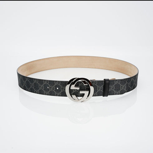 Gucci Reversible Leather Belt with Silver Buckle
