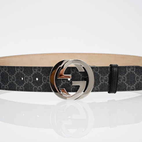 Gucci Reversible Leather Belt with Silver Buckle