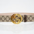 Gucci Reversible Leather Belt with Gold Buckle
