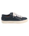 Women's Stuart Weitzman Low Top Lace-Up Sneaker in Navy Blue Leather