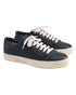 Women's Stuart Weitzman Low Top Lace-Up Sneaker in Navy Blue Leather