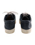 Women's Stuart Weitzman Low Top Lace-Up Sneaker in Navy Blue Leather