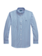 RALPH LAUREN Custom Fit Stretch Poplin Shirt Blue/White Hairline