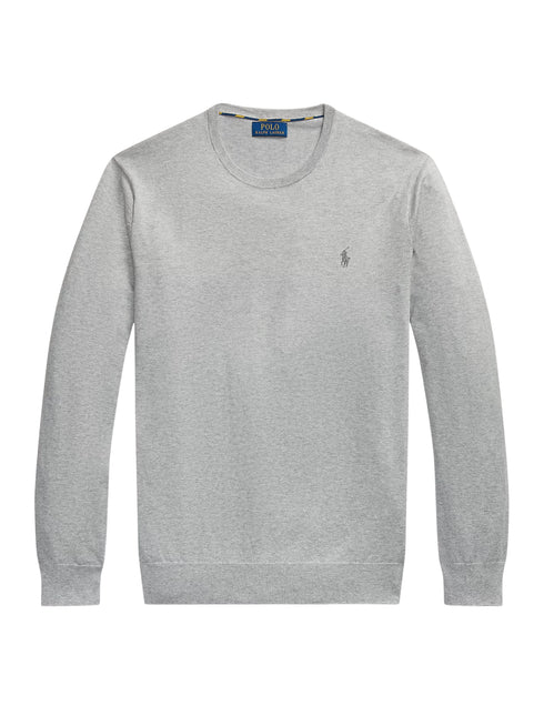 RALPH LAUREN Slim Fit Cotton Jumper Andover Heather
