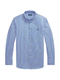 RALPH LAUREN Slim Fit Striped Stretch Poplin Shirt Blue/White Hairline