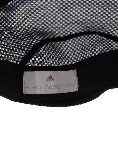 Adidas by Stella McCartney Black Mesh Hat with Transparent Visor in Black Nylon