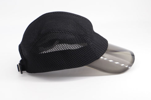 Adidas by Stella McCartney Black Mesh Hat with Transparent Visor in Black Nylon