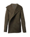 Women's Joseph Jacket with Drape Shawl Collar in Olive Green Wool