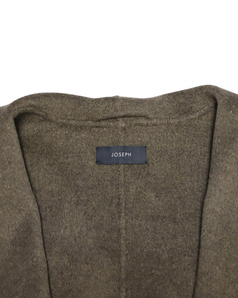 Women's Joseph Jacket with Drape Shawl Collar in Olive Green Wool