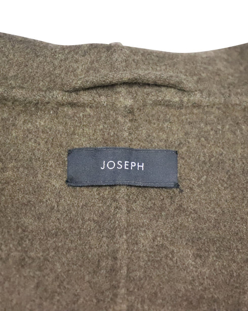 Women's Joseph Jacket with Drape Shawl Collar in Olive Green Wool