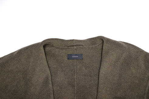 Women's Joseph Jacket with Drape Shawl Collar in Olive Green Wool