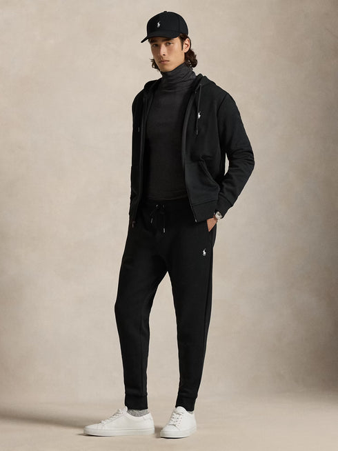 RALPH LAUREN Double-Knit Jogging Bottoms Polo Black