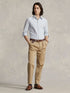 RALPH LAUREN Custom Fit Oxford Shirt Blue/White Stripe