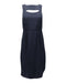 Women's Ulla Johnson Cut-Out Sleeveless Midi Dress in Navy Blue Polyester