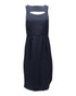 Women's Ulla Johnson Cut-Out Sleeveless Midi Dress in Navy Blue Polyester