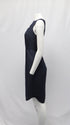 Women's Ulla Johnson Cut-Out Sleeveless Midi Dress in Navy Blue Polyester