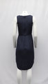 Women's Ulla Johnson Cut-Out Sleeveless Midi Dress in Navy Blue Polyester