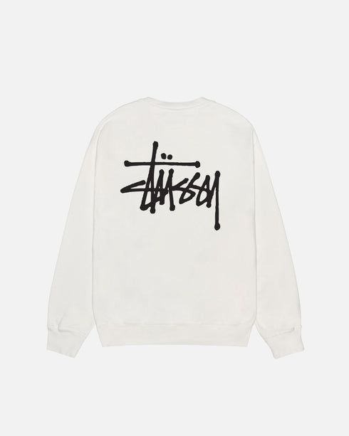 BASIC WHITE Stussy CREW PIGMENT DYED