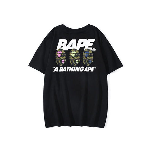 Bathing Ape T-Shirt Summer Men's and Women's Short-Sleeved Top