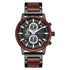 The Voyager Sports Waterproof Wood Grain Men's Watch
