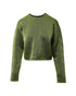 Women's Alexander Wang Cropped Sweater in Green Viscose