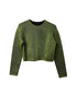 Women's Alexander Wang Cropped Sweater in Green Viscose