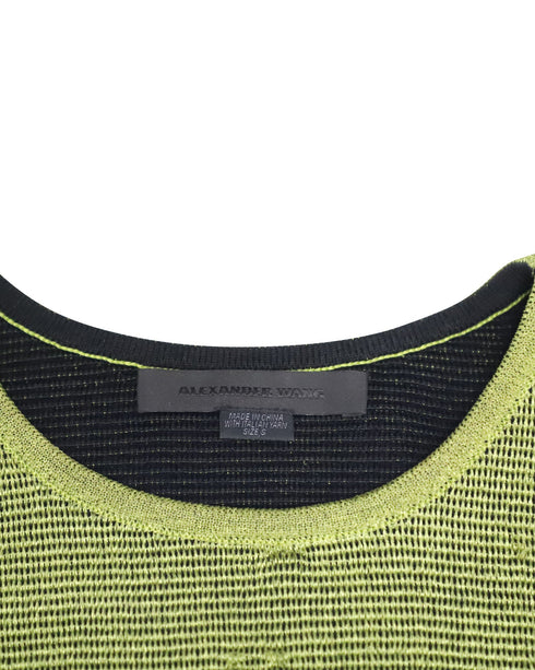 Women's Alexander Wang Cropped Sweater in Green Viscose