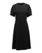 Women's Alexander Wang Pleated Dress in Black Crepe-Satin