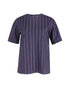 Women's Joseph Caleb Striped Shirt in Navy Blue Wool