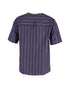 Women's Joseph Caleb Striped Shirt in Navy Blue Wool
