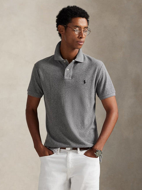 RALPH LAUREN The Iconic Mesh Polo Shirt Canterbury Heather