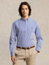 RALPH LAUREN Slim Fit Striped Stretch Poplin Shirt Blue/White Hairline