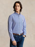 RALPH LAUREN Custom Fit Stretch Poplin Shirt Blue/White Hairline