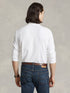 RALPH LAUREN Slim Fit Mesh Long-Sleeve Polo White