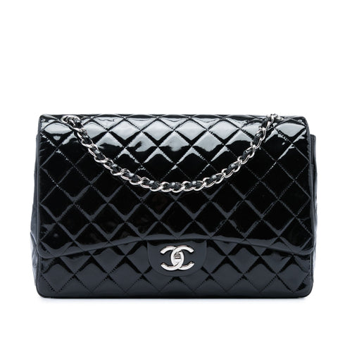 Classic Double Flap Bag Quilted Patent Maxi