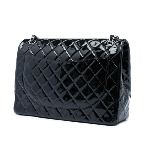 Classic Double Flap Bag Quilted Patent Maxi