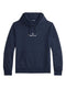 RALPH LAUREN Logo Double-Knit Hoodie Aviator Navy