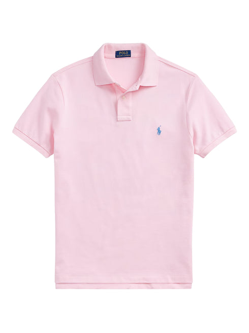 RALPH LAUREN The Iconic Mesh Polo Shirt Carmel Pink/Blue