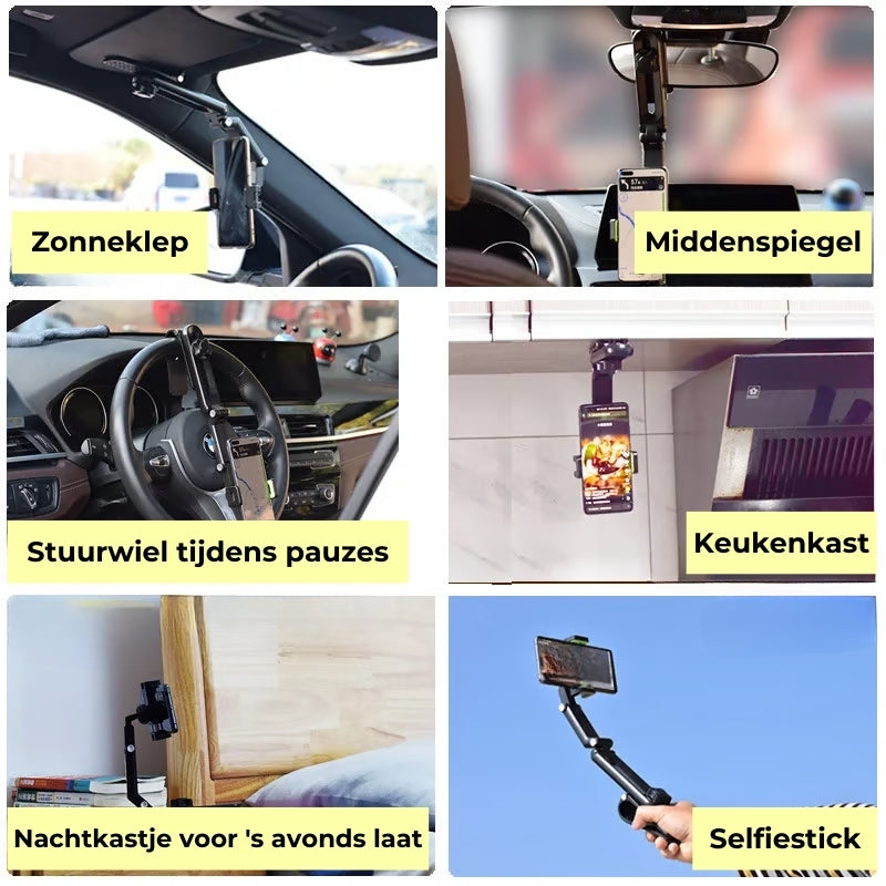 1080° Verstelbare Telefoonhouder Auto