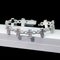 VVS 925 Sterling Silver Moissanite Baguette Cross Cuban Bracelet