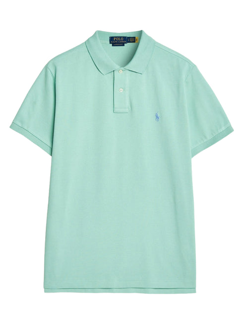 RALPH LAUREN Slim Fit Mesh Polo Shirt Celadon Green