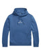 RALPH LAUREN Logo Double-Knit Hoodie Blue